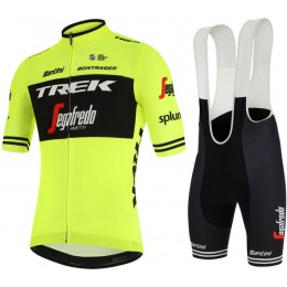 Trek Segafredo 2019 training Fluo gelb Fahrradbekleidung Radtrikot Satz Kurzarm+Kurz Trägerhose KYKNT