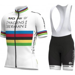 2019 World Champion Hagens Berman Axeon Fahrradbekleidung Radtrikot Satz Kurzarm+Kurz Trägerhose BYVBT