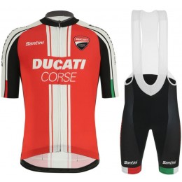 Ducati 2019 Fahrradbekleidung Radtrikot Satz Kurzarm+Kurz Trägerhose VBOQS