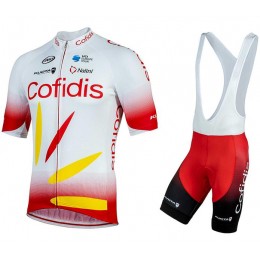 COFIDIS 2019 Fahrradbekleidung Radtrikot Satz Kurzarm+Kurz Trägerhose HGP0D