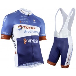 Total Direct Energie 2019 Fahrradbekleidung Radtrikot Satz Kurzarm+Kurz Trägerhose 0TGY1