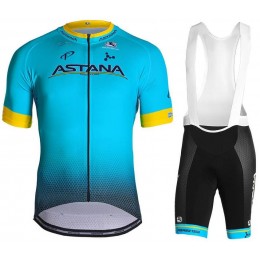 ASTANA PRO TEAM 2019 Fahrradbekleidung Radtrikot Satz Kurzarm+Kurz Trägerhose CM22N