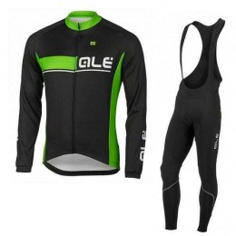 2016 ALE Fahrradbekleidung Radtrikot Langarm+Lang Trägerhose vliezen-3 HLLOI