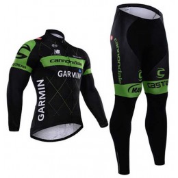 2015 Cannondale Garmin Fahrradbekleidung Radtrikot Satz Langarm und Lange Radhose 08XWG