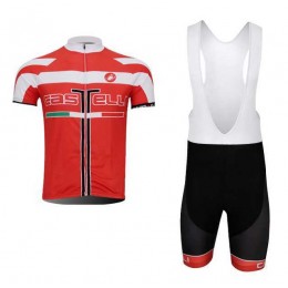 Castelli 2014 Fahrradbekleidung Radteamtrikot Kurzarm+Kurz Radhose Kaufen Rot 5YFRF