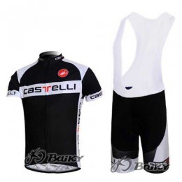 Castelli Pro Team Fahrradbekleidung Radteamtrikot Kurzarm+Kurz Radhose Kaufen Schwarz weiß L9W7S