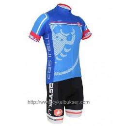 Castelli Velocissimo Giro Radbekleidung Radtrikot Kurzarm und Fahrradhosen Kurz blau EIIWQ