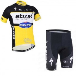 2016 Etixx-Quick Step Fahrradbekleidung Radtrikot Kurzarm+Kurz Radhose gelb Schwarz GSO8Y