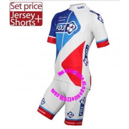 2016 FDJ Fahrradbekleidung Radteamtrikot Kurzarm+Kurz Radhose Kaufen blanc set WL4HM