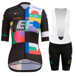 Damen EF Education Frist Tour De France 2021 Fahrradbekleidung Radteamtrikot Kurzarm+Kurz Radhose 2PUgwu