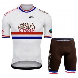 Ag2r France Champion Pro Team 2021 Fahrradbekleidung Radteamtrikot Kurzarm+Kurz Radhose 8po71O