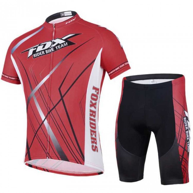 2014 Fox Bike Teams Radbekleidung Radtrikot Kurzarm und Fahrradhosen Kurz Rot XUYG1