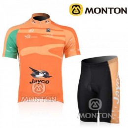 JAYCO Pro Team Radbekleidung Radtrikot Kurzarm und Fahrradhosen Kurz oranje 18OJF