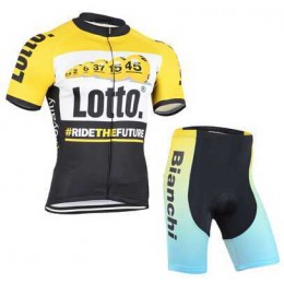 2015 Lotto Fisshirt Korte Mouw+Bianchi Radteam Hose NXKGV