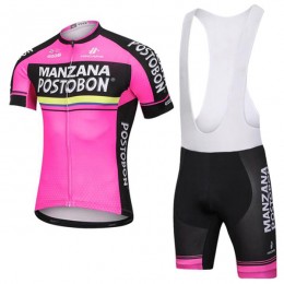 2018 MANZANA POSTOBON Fahrradbekleidung Radtrikot Satz Kurzarm+Kurz Trägerhose DC24X