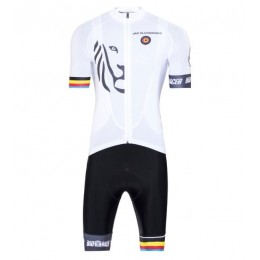 Bioracer Van Vlaanderen weiß Schwarz 2018 Fahrradbekleidung Radtrikot Satz Kurzarm+Kurz Trägerhose OZURB