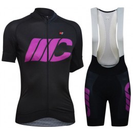 Cipollini Prestige Damen black violet Fahrradbekleidung Radtrikot Satz Kurzarm+Kurz Trägerhose 5CRO3