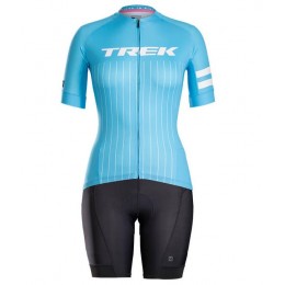 BONTRAGER Anara blau Damen Fahrradbekleidung Radteamtrikot Kurzarm+Kurz Radhose FH5MJ