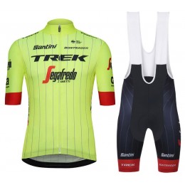 Trek Segafredo 2018 fluo gelb Fahrradbekleidung Satz Fahrradtrikot Kurzarm Trikot und Kurz Trägerhose RTI22