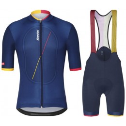 Vuelta Espana 2018 Km Cero Fahrradbekleidung Radtrikot Satz Kurzarm+Kurz Trägerhose 51W6S