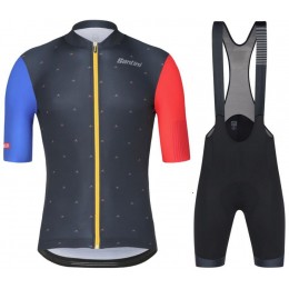 Vuelta Espana 2018 Andorra Fahrradbekleidung Radtrikot Satz Kurzarm+Kurz Trägerhose UI6JW