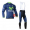 Movistar 2014 Fahrradbekleidung Radtrikot Langarm+Lang Trägerhose blau Schwarz 2LRAF