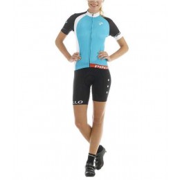 2016 Pinarello Fahrradbekleidung Radtrikot Kurzarm+Kurz Radhose blau Vrouw 0HRB9