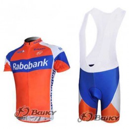 Rabobank Pro Team Fahrradbekleidung Radteamtrikot Kurzarm+Kurz Radhose Kaufen oranje blau 6PKL6