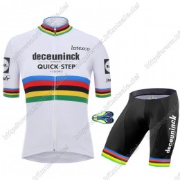 Deceuninck quick step 2021 UCI World Champion Fahrradbekleidung Radteamtrikot Kurzarm+Kurz Radhose Kaufen VAUBP