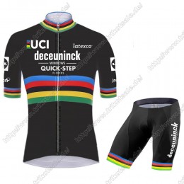 Deceuninck quick step 2021 UCI World Champion Fahrradbekleidung Satz Fahrradtrikot Kurzarm Trikot Und Kurz Radhose DZPYB