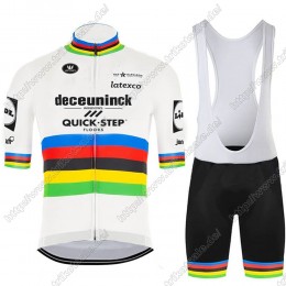 Deceuninck quick step 2021 UCI World Champion Fahrradbekleidung Radteamtrikot Kurzarm+Kurz Radhose Kaufen DEFGW