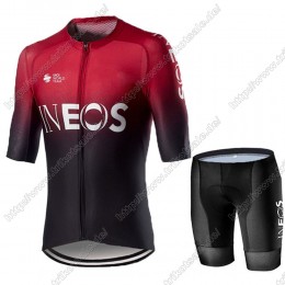 INEOS 2021 Fahrradbekleidung Radteamtrikot Kurzarm+Kurz Radhose Kaufen KWQWE