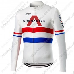 Team INEOS Grenadier 2021 Fahrradbekleidung Radtrikot Langarm WREEY