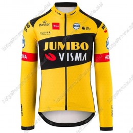 Jumbo Visma 2021 Pro Team Fahrradbekleidung Radtrikot Langarm QXOLD