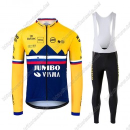 Jumbo Visma 2021 SLOVAKIAN Fahrradbekleidung Radtrikot Langarm+Collant Cycliste QSUUC