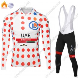 Winter Thermal Fleece UAE EMIRATES Tour De France 2021 Fahrradbekleidung Radtrikot Langarm+Lang Trägerhose IMGMJ