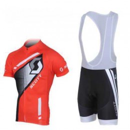 2013 Scott Racing Fahrradbekleidung Radteamtrikot Kurzarm+Kurz Radhose Kaufen Rot Schwarz 5A9FS