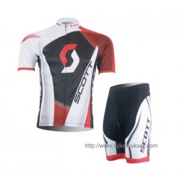 Scott RC Pro Radbekleidung Radtrikot Kurzarm und Fahrradhosen Kurz Rot weiß 56414