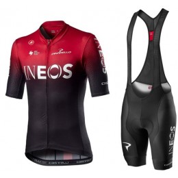 TEAM INEOS 2020 Fahrradbekleidung Set Competizione Radtrikot+Competizione Trägerhose CASTELLI Radsport-Profi-Team