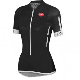 2016 Castelli vrouwen Anima Fahrradbekleidung Radtrikot Schwarz weiß B6W5X