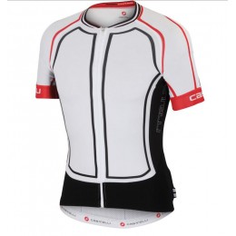 2016 Castelli Aero Fahrradbekleidung Radtrikot weiß Schwarz EMJ4Z