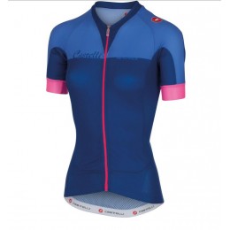 2016 Castelli vrouwen Aero Fahrradbekleidung Radtrikot blau 6ARPC