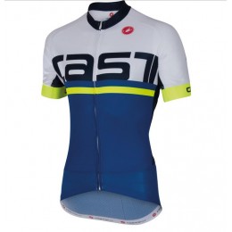 2016 Castelli Meta Fahrradbekleidung Radtrikot blau weiß 9NAUT