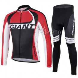 2014 Giant Fahrradbekleidung Set Langarmtrikot+Lange Radhose Rot BZGPE