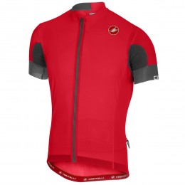 Castelli Aero Race 4.1 Solid Rot Fahrradbekleidung Radtrikot 3V409