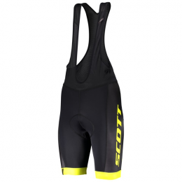 SCOTT RC TEAM Kurz Trägerhose black/sulphur yellow IYTGP