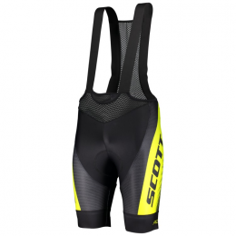 SCOTT RC PRO Kurz Trägerhose black/sulphur yellow 98UD1