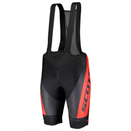 SCOTT RC PRO Kurz Trägerhose black/fiery red 4PJEK