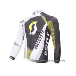 SCOTT RC Pro Fahrradbekleidung Radtrikot Langarmen grün weiß Schwarz JEBIC