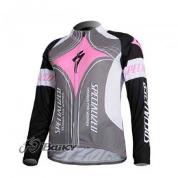 Specialized Pro Team S-Works Radtrikot Langarm roze grigio dame 5FVI6